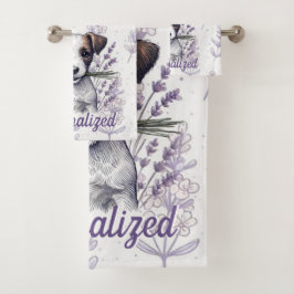 Lavendel Terrier Liefde Bad Handdoek