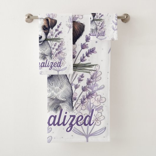 Lavendel Terrier Liefde Bad Handdoek (Insitu)