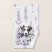 Lavendel Terrier Liefde Bad Handdoek (Handdoek)