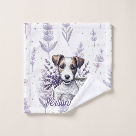 Lavendel Terrier Liefde Bad Handdoek (Wasdoekje)