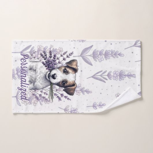 Lavendel Terrier Liefde Bad Handdoek (Handdoek)