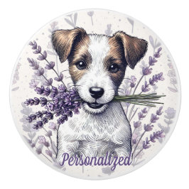 Lavendel Terrier Liefde Keramische Knop