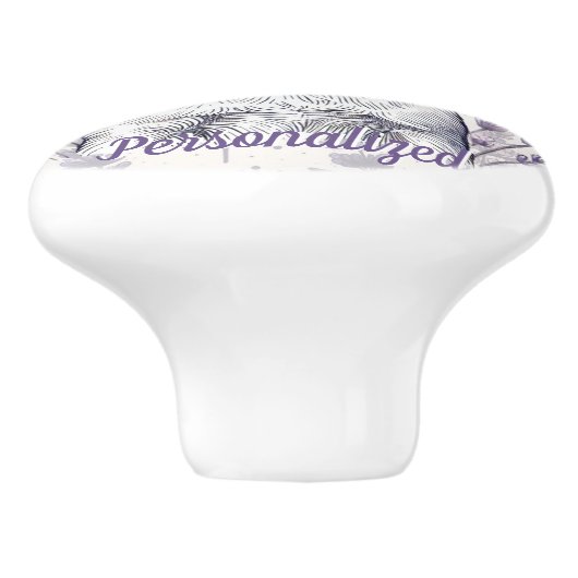 Lavendel Terrier Liefde Keramische Knop (Zijkant)