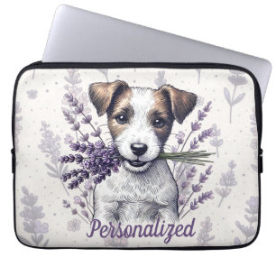 Lavendel Terrier Liefde Laptop Sleeve