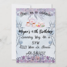 Lavendel theepot bloemen verjaardag