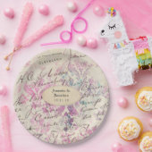 Lavendel thema Damask bruiloft Papieren Bordje (Feest)