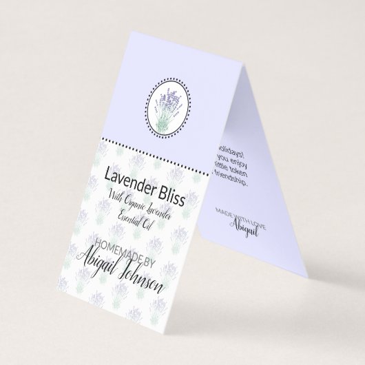 Lavendel Thuisgemaakte Bad & Lichaam Label | Cadea Kaart (Voorkant)