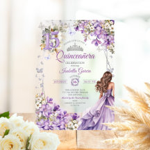 Lavendel Tiara Bloem Vlinders Quinceañera
