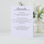 Lavendel Timeless Elegance detail envelop kaart (Staand voorkant)