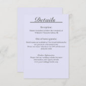 Lavendel Timeless Elegance detailkaart Informatiekaartje (Voorkant / Achterkant)