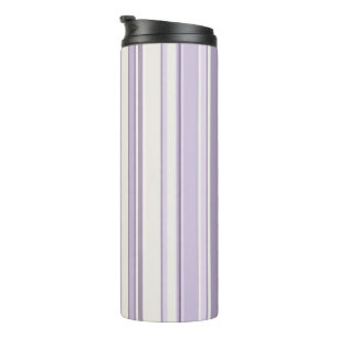 Lavendel tinten zachte ivoor strepen thermosbeker