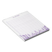 Lavendel To Do Lijst Boho Chic Minimalistisch Bloe Notitieblok (Schuin)