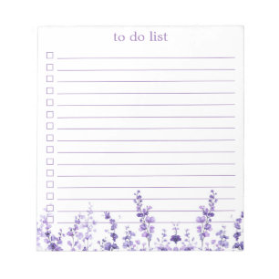 Lavendel To Do Lijst Boho Chic Minimalistische Blo Notitieblok