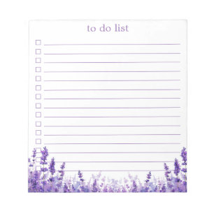Lavendel To Do Lijst Boho Chic Minimalistische Blo Notitieblok