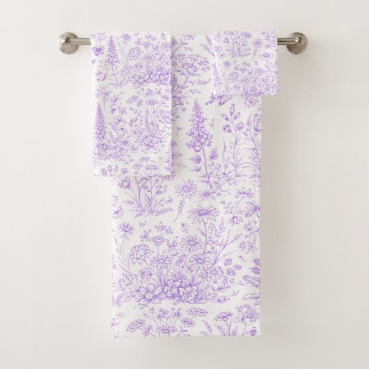 Lavendel toile bad handdoek (Insitu)