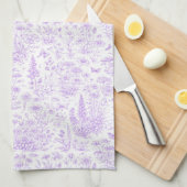 Lavendel Toile Theedoek (Quarter Fold)