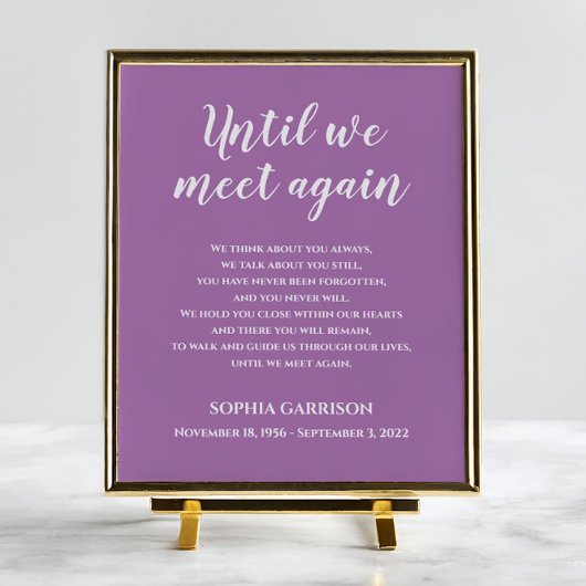 Lavendel Totdat We Opnieuw Elkaar Ontmoeten Fijne  Poster