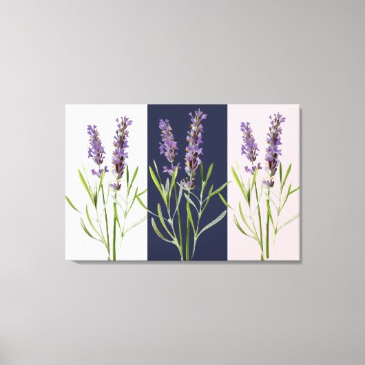 lavendel triptyse canvas afdruk (Voorkant)