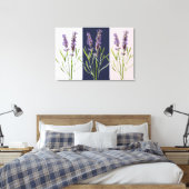 lavendel triptyse canvas afdruk (Insitu (Slaapkamer))