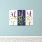 lavendel triptyse canvas afdruk (Insitu (Houten vloer))