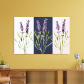 lavendel triptyse canvas afdruk (Insitu (Woonkamer))