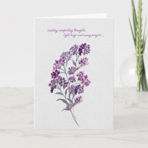 Lavendel Troostende Gedachten – Watercolor Sympath Kaart