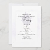 Lavendel Trouw Bruid Ouders Vermeld Uitnodiging (Voorkant)