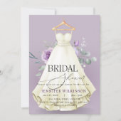 Lavendel Trouwjurk Vrijgezellenfeest Kaart (Voorkant)