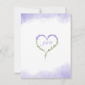 Lavendel Trouwkaarten RSVP Kaartje (Achterkant)
