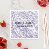 Lavendel Trouwpapier Quilling Daisy Design Servet (Insitu)