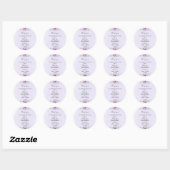 Lavendel Trouwstickers - Bloemige Vinyl Stickers (Vel)
