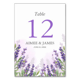 Lavendel Trouwtafel Nummer Kaart Rustiek Paarse