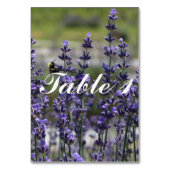 Lavendel Trouwtafel nummers Kaart (Voorkant)