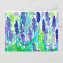 Lavendel Tuin Aquarel Schilderij 