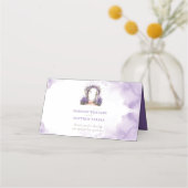 Lavendel tuin bruiloft gepersonaliseerde notitie plaatskaartje (Achterkant)