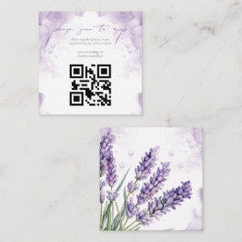 Lavendel Tuin Huwelijk QR Code RSVP Informatiekaartje