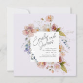 Lavendel tuin Wildflower bruiloft Kaart (Voorkant)