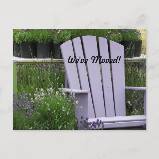 Lavendel Tuinstoel Bewegende aankondiging (Voorkant)