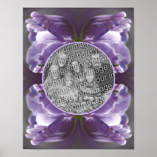 Lavendel Tulip Tiny Bee Creëer Uw eigen foto Poster