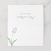 Lavendel Tulp Solo Modern Paarse bruiloft Plaatskaartje (Buitenkant ongevouwen)
