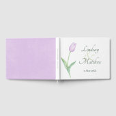 Lavendel Tulp Solo moderne bruiloft Gastenboek (Volledig)