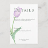 Lavendel Tulp Solo Paarse Moderne Details Informatiekaartje (Voorkant)