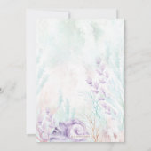Lavendel Turquoise Ocean Wedding Tropical Beach Kaart (Achterkant)