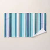Lavendel Turquoise Waterverf Strepen Bad Handdoek (Handdoek)