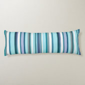 Lavendel Turquoise Waterverf Strepen Lichaamskussen (Achterkant)