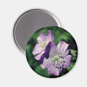 Lavendel Tweeling Geranium Bloem Fotografie Magneet (Voorkant / Achterkant)