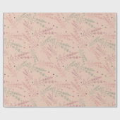 Lavendel Twig Harten Tekening Minimalistisch Cadeaupapier (Vlak)