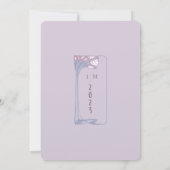 Lavendel Twilight Mauve Bloemenbruiloft Kaart (Achterkant)