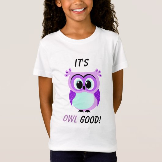 Lavendel Uil illustratie T-shirt (Voorkant)