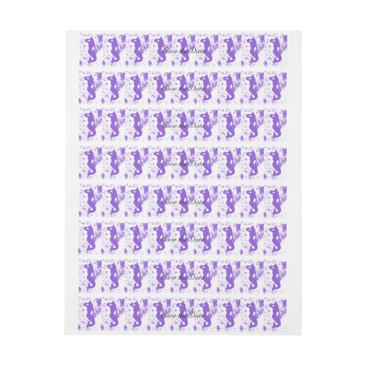 lavendel uitkijkster omwikkelbaar adreslabel (Vel)